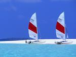 Beach Cat Boats On Maldives Beach